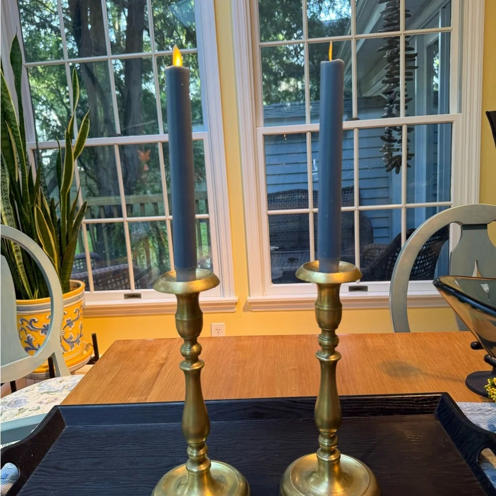 Antique Solid Brass Candle Sticks/Holders